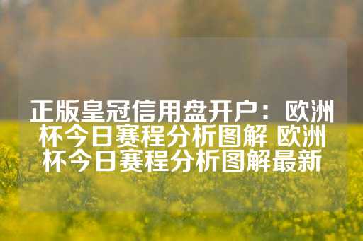 正版皇冠信用盘开户：欧洲杯今日赛程分析图解 欧洲杯今日赛程分析图解最新