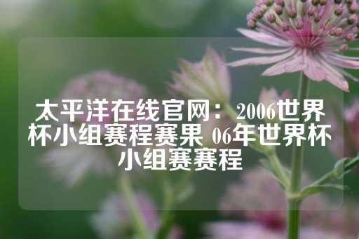 太平洋在线官网：2006世界杯小组赛程赛果 06年世界杯小组赛赛程