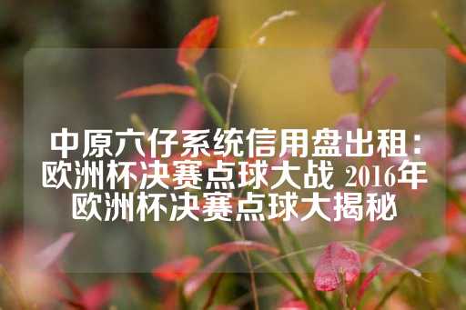 中原六仔系统信用盘出租：欧洲杯决赛点球大战 2016年欧洲杯决赛点球大揭秘