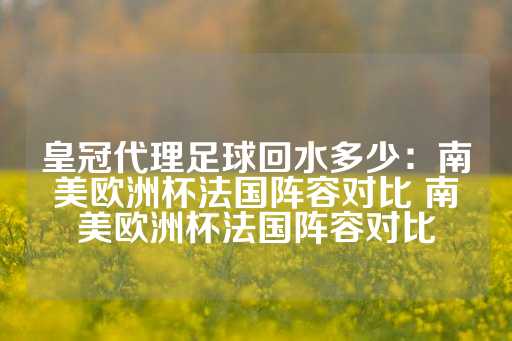 皇冠代理足球回水多少：南美欧洲杯法国阵容对比 南美欧洲杯法国阵容对比