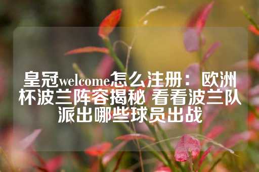 皇冠welcome怎么注册：欧洲杯波兰阵容揭秘 看看波兰队派出哪些球员出战