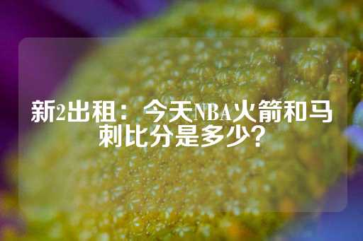 新2出租：今天NBA火箭和马刺比分是多少？-第1张图片-皇冠信用盘出租