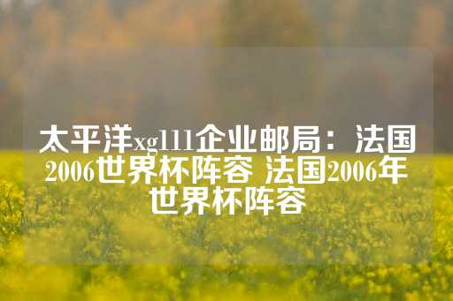 太平洋xg111企业邮局：法国2006世界杯阵容 法国2006年世界杯阵容