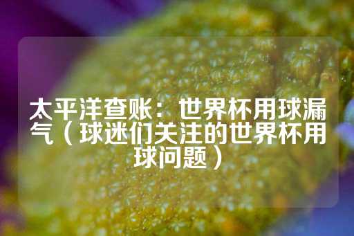 太平洋查账：世界杯用球漏气（球迷们关注的世界杯用球问题）