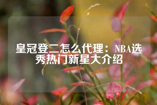 皇冠登二怎么代理：NBA选秀热门新星大介绍