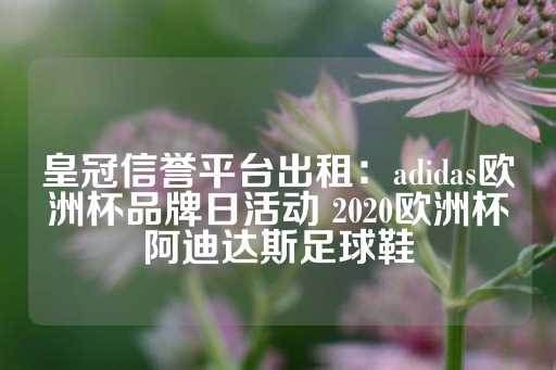 皇冠信誉平台出租：adidas欧洲杯品牌日活动 2020欧洲杯阿迪达斯足球鞋-第1张图片-皇冠信用盘出租