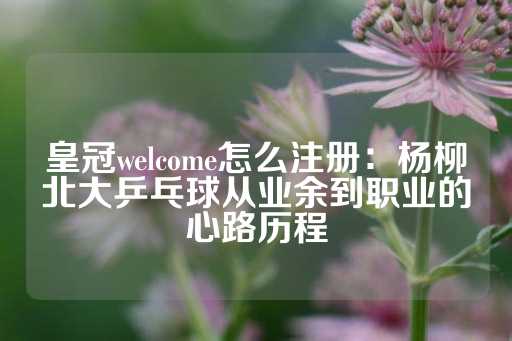 皇冠welcome怎么注册：杨柳北大乒乓球从业余到职业的心路历程-第1张图片-皇冠信用盘出租