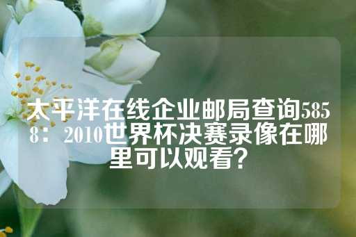 太平洋在线企业邮局查询5858：2010世界杯决赛录像在哪里可以观看？