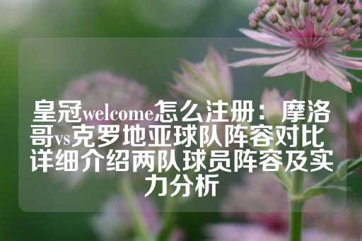 皇冠welcome怎么注册：摩洛哥vs克罗地亚球队阵容对比 详细介绍两队球员阵容及实力分析-第1张图片-皇冠信用盘出租