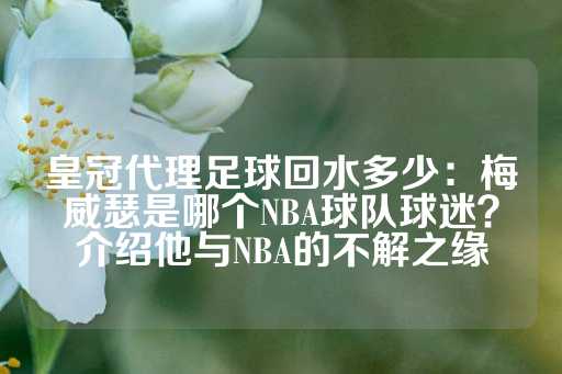 皇冠代理足球回水多少：梅威瑟是哪个NBA球队球迷？介绍他与NBA的不解之缘-第1张图片-皇冠信用盘出租