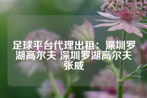 足球平台代理出租：深圳罗湖高尔夫 深圳罗湖高尔夫张威