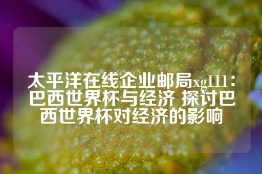 太平洋在线企业邮局xg111：巴西世界杯与经济 探讨巴西世界杯对经济的影响