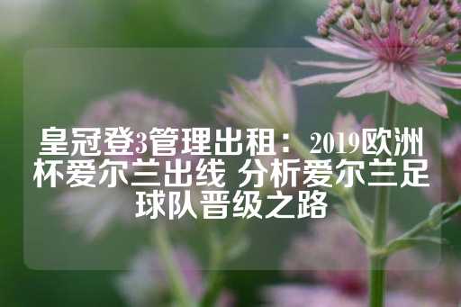 皇冠登3管理出租：2019欧洲杯爱尔兰出线 分析爱尔兰足球队晋级之路