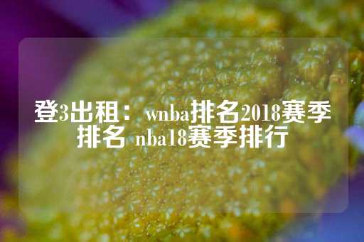 登3出租：wnba排名2018赛季排名 nba18赛季排行