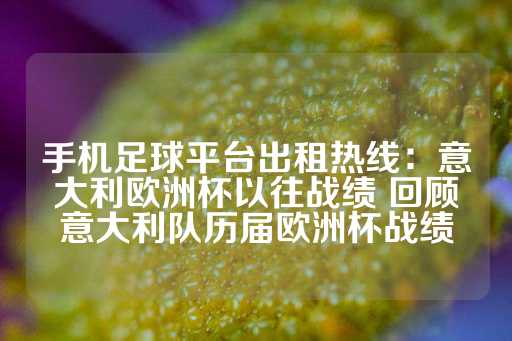 手机足球平台出租热线：意大利欧洲杯以往战绩 回顾意大利队历届欧洲杯战绩