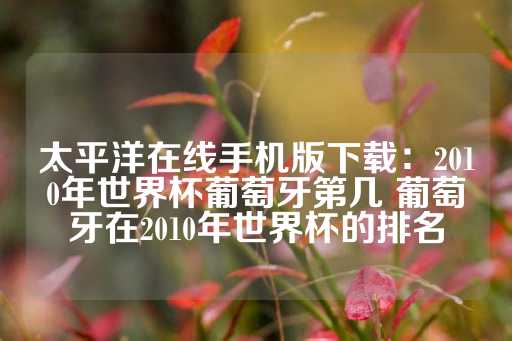 太平洋在线手机版下载：2010年世界杯葡萄牙第几 葡萄牙在2010年世界杯的排名