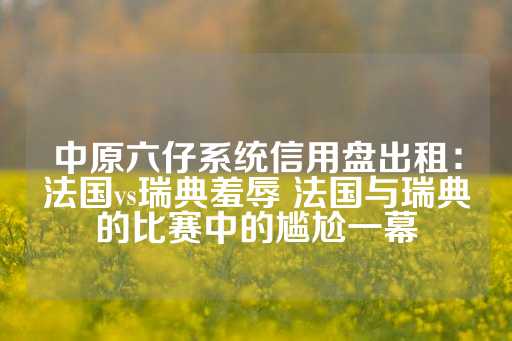 中原六仔系统信用盘出租：法国vs瑞典羞辱 法国与瑞典的比赛中的尴尬一幕