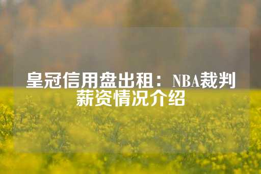 皇冠信用盘出租：NBA裁判薪资情况介绍-第1张图片-皇冠信用盘出租