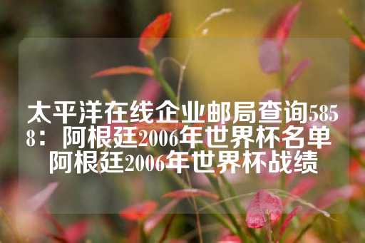 太平洋在线企业邮局查询5858：阿根廷2006年世界杯名单 阿根廷2006年世界杯战绩-第1张图片-皇冠信用盘出租