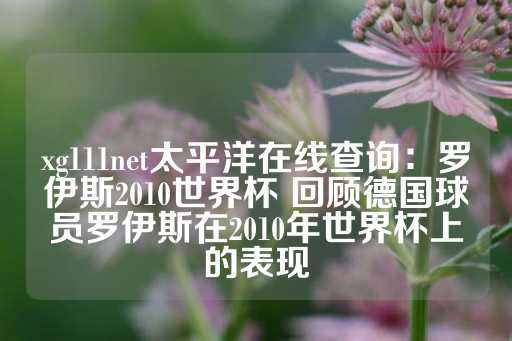 xg111net太平洋在线查询：罗伊斯2010世界杯 回顾德国球员罗伊斯在2010年世界杯上的表现-第1张图片-皇冠信用盘出租