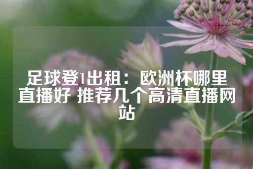 足球登1出租：欧洲杯哪里直播好 推荐几个高清直播网站