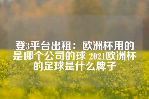 登3平台出租：欧洲杯用的是哪个公司的球 2021欧洲杯的足球是什么牌子