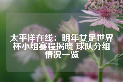 太平洋在线：明年女足世界杯小组赛程揭晓 球队分组情况一览