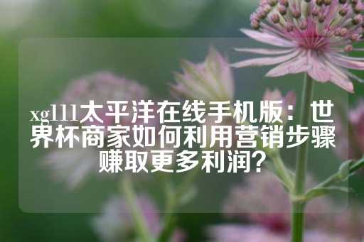 xg111太平洋在线手机版：世界杯商家如何利用营销步骤赚取更多利润？