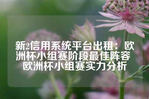 新2信用系统平台出租：欧洲杯小组赛阶段最佳阵容 欧洲杯小组赛实力分析-第1张图片-皇冠信用盘出租