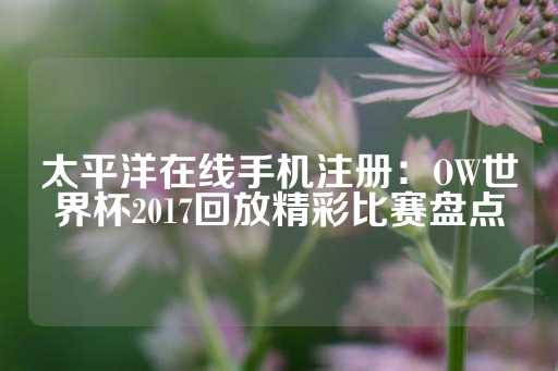 太平洋在线手机注册：OW世界杯2017回放精彩比赛盘点-第1张图片-皇冠信用盘出租