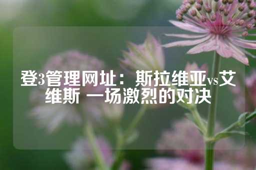 登3管理网址：斯拉维亚vs艾维斯 一场激烈的对决