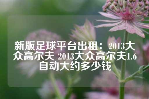 新版足球平台出租：2013大众高尔夫 2013大众高尔夫1.6自动大约多少钱-第1张图片-皇冠信用盘出租