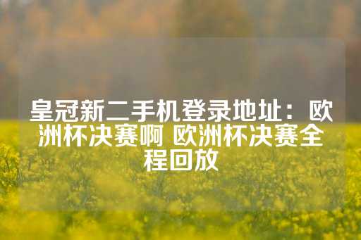 皇冠新二手机登录地址：欧洲杯决赛啊 欧洲杯决赛全程回放