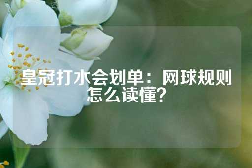 皇冠打水会划单：网球规则怎么读懂？