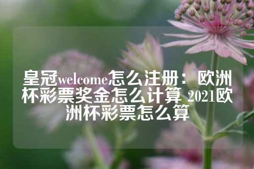 皇冠welcome怎么注册：欧洲杯彩票奖金怎么计算 2021欧洲杯彩票怎么算-第1张图片-皇冠信用盘出租