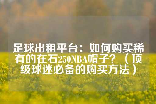 足球出租平台：如何购买稀有的在石250NBA帽子？（顶级球迷必备的购买方法）