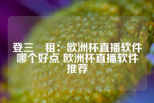 登三岀租：欧洲杯直播软件哪个好点 欧洲杯直播软件推荐