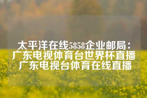 太平洋在线5858企业邮局：广东电视体育台世界杯直播 广东电视台体育在线直播-第1张图片-皇冠信用盘出租