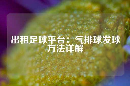 出租足球平台：气排球发球方法详解