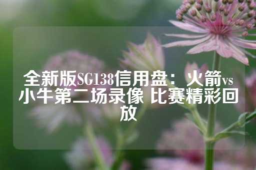 全新版SG138信用盘：火箭vs小牛第二场录像 比赛精彩回放