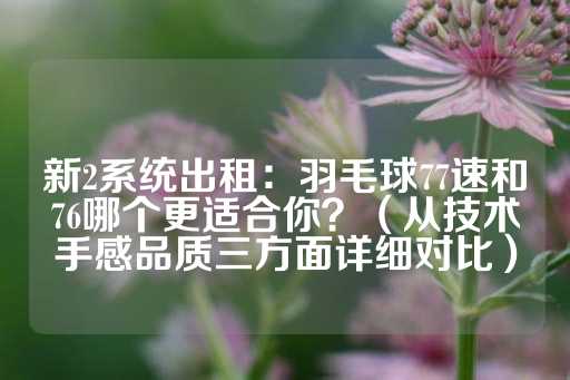 新2系统出租：羽毛球77速和76哪个更适合你？（从技术手感品质三方面详细对比）