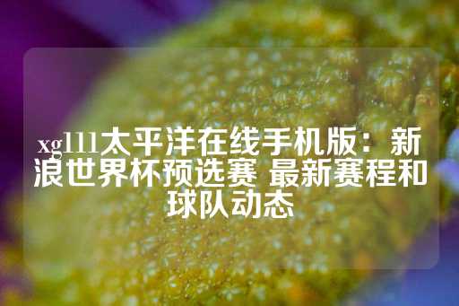 xg111太平洋在线手机版：新浪世界杯预选赛 最新赛程和球队动态