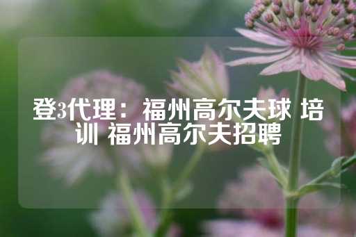 登3代理：福州高尔夫球 培训 福州高尔夫招聘