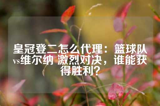 皇冠登二怎么代理：篮球队vs维尔纳 激烈对决，谁能获得胜利？