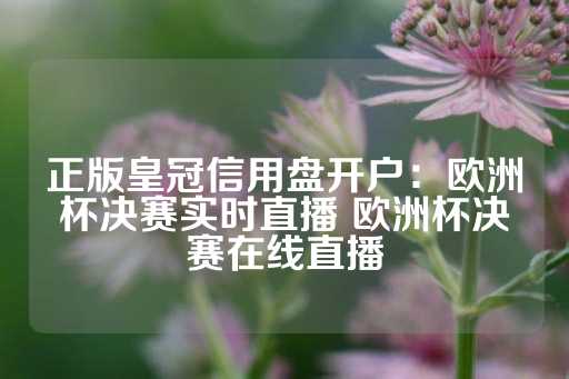 正版皇冠信用盘开户：欧洲杯决赛实时直播 欧洲杯决赛在线直播