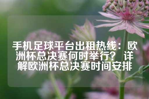 手机足球平台出租热线：欧洲杯总决赛何时举行？ 详解欧洲杯总决赛时间安排-第1张图片-皇冠信用盘出租