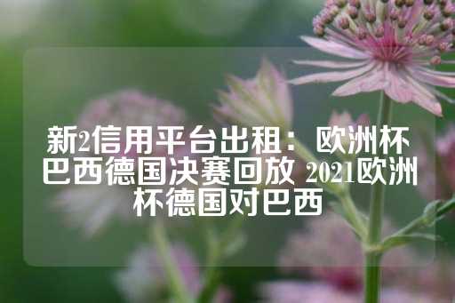 新2信用平台出租：欧洲杯巴西德国决赛回放 2021欧洲杯德国对巴西