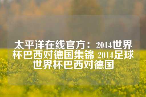 太平洋在线官方：2014世界杯巴西对德国集锦 2014足球世界杯巴西对德国-第1张图片-皇冠信用盘出租