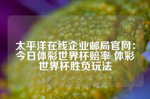 太平洋在线企业邮局官网：今日体彩世界杯赔率 体彩世界杯胜负玩法