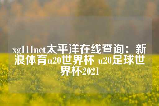 xg111net太平洋在线查询：新浪体育u20世界杯 u20足球世界杯2021